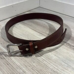 Dm Bullard Western Leather Belt Brown Sz 40